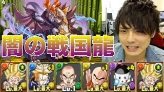 パズドラ【闇の戦国龍】地獄級　ドラゴンボールPTで挑戦！（ネタ）