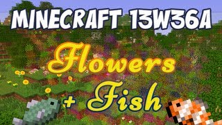 Minecraft Snapshot 13w36a - New Flowers, Fish and Junk!