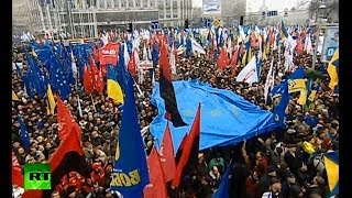 Сторонники интеграции с ЕС собрались на Европейской площади в Киеве