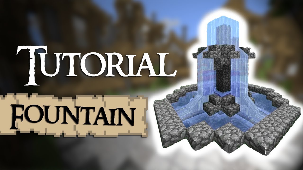 Minecraft Tutorial: How to build a small fountain - YouTube