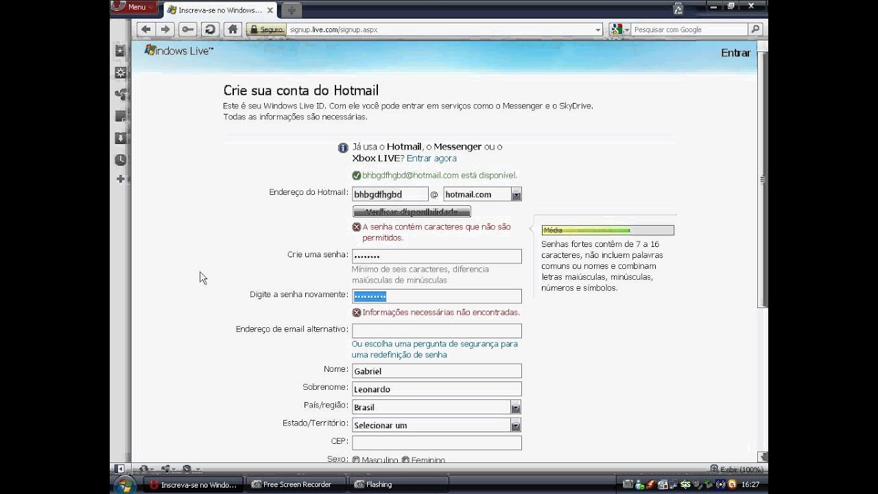 Como criar msn/hotmail... - YouTube