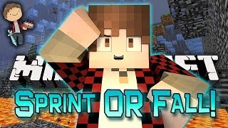 Minecraft: Sprint or Fall Parkour! w/Mitch & Jerome! (Parkour Mini-Game Mod!)