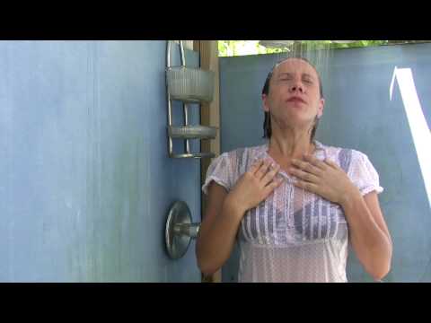 Woman enjoying the shower