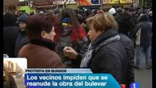 Un vecino corrige a un perdiodista de RNE que estaba mintiendo (Gamonal, Burgos)