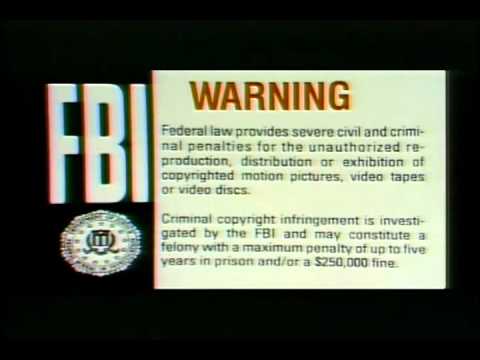 FBI Warning screen - YouTube