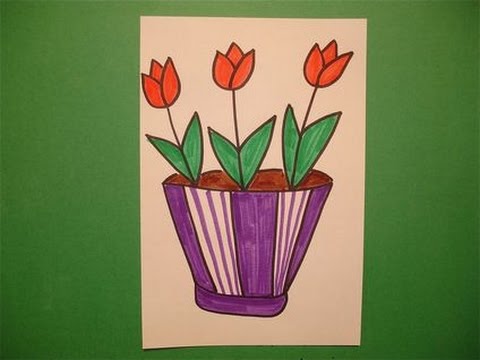 Let's Draw a Flower Pot! - YouTube