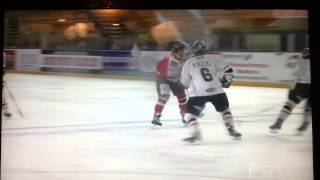 Hit from Jensen - Nottingham Panthers VS Cardiff Devils 30/11/13