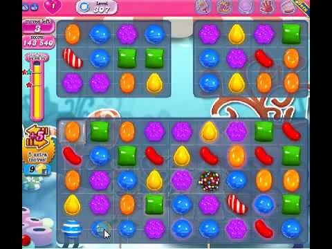 How to beat Candy Crush Saga Level 307 - 2 Stars - No Boosters - 146