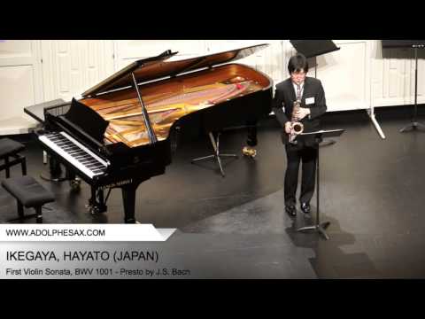 Dinant 2014 - Ikegaya, Hayato - First Violin Sonata, BWV 1001 - Presto by J.S. Bach