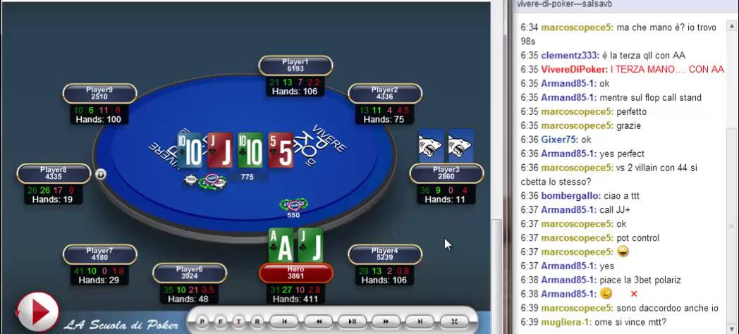 Vivere con il poker online
