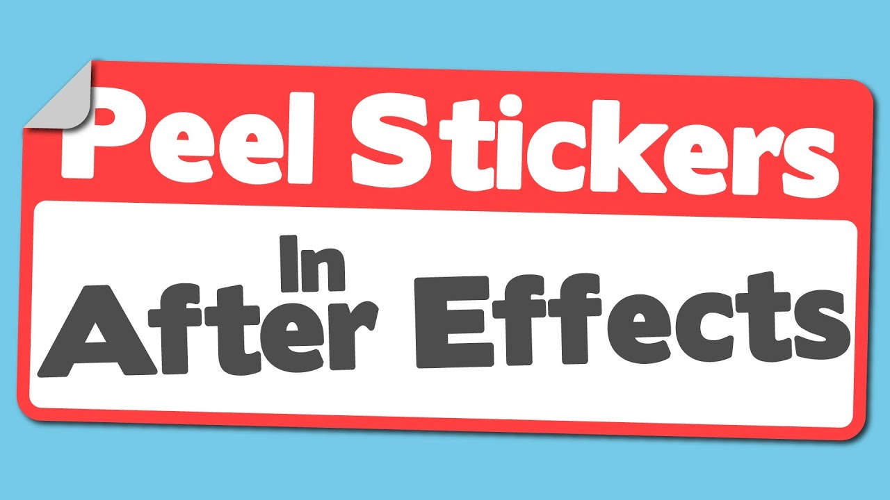 Peeling Stickers Adobe After Effects tutorial YouTube