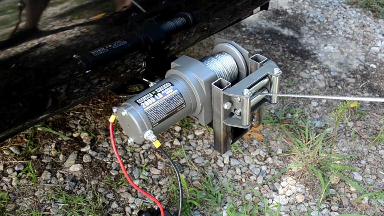 Cheap ATV/Car Trailer 3500lb Winch Unboxing, Testing, Mounting, And Review.