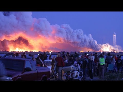 ROCKET LAUNCH FAIL (ANTARES) incredible shockwave - Funny fails videos FFV