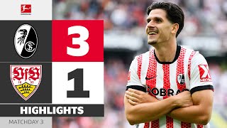 Brace And Late Comeback! | SC FREIBURG — VFB STUTTGART | Highlights | Matchday 3 – Bundesliga 25/26