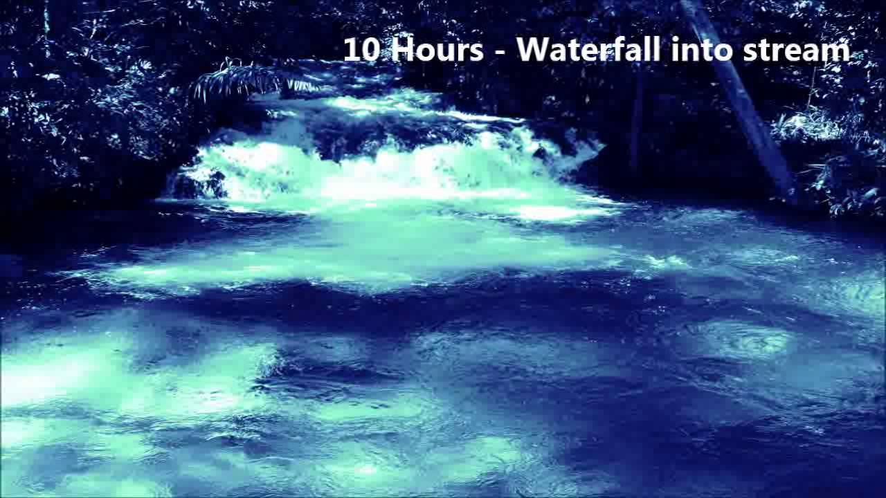 10 Hours - Waterfall into a stream - Ambient Sounds for meditation ...