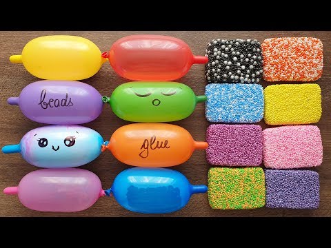 Making Slime with Funny Balloons and Foam Bricks #10