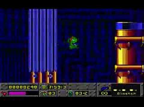 jazz jackrabbit orbitus level 2 without cheats - YouTube