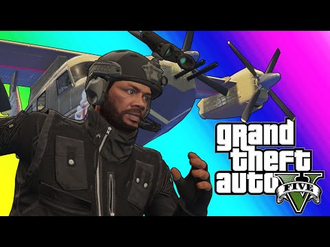 GTA5 Online Funny Moments - New Attack Plane and Roflcopter Sumo!