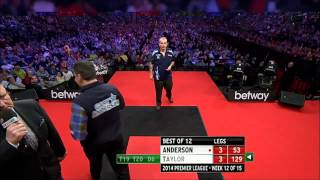 Phil Taylor busts 129 against Gary Anderson