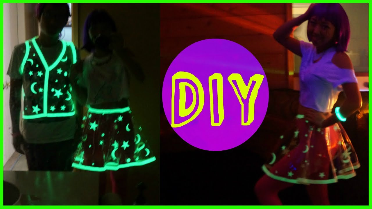 DIY Glowing Vinyl Skirt Costume - YouTube