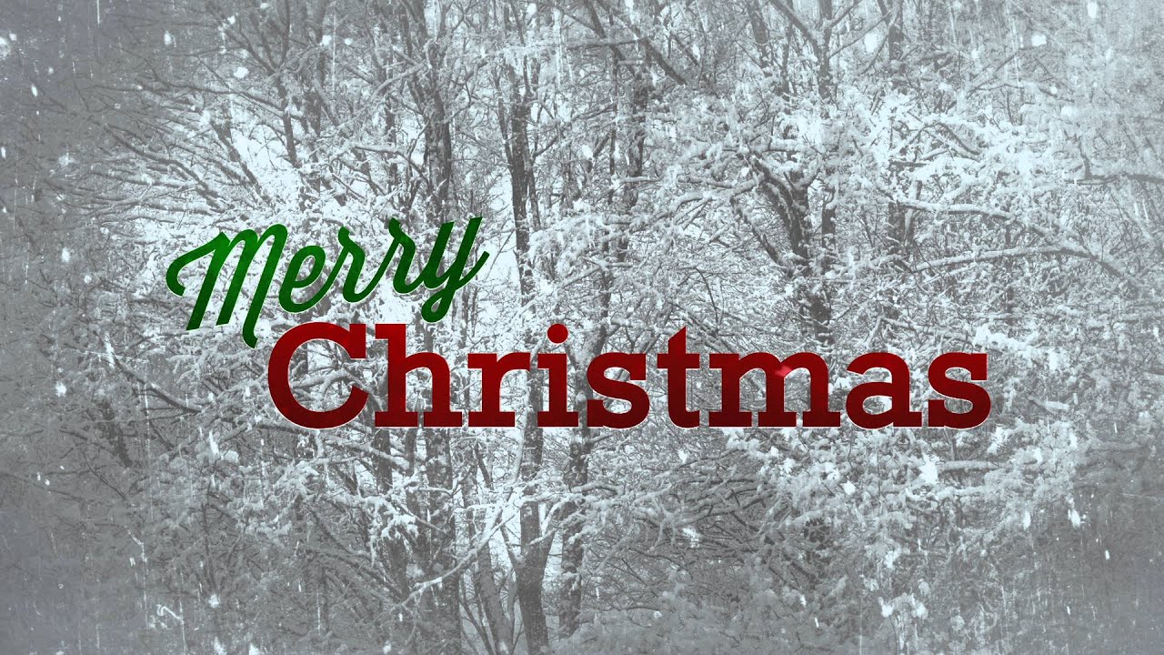 Merry Christmas with Snow - HD Background Loop - YouTube