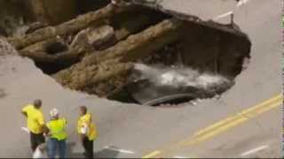 Ohio Sinkhole Swallows Car And Driver