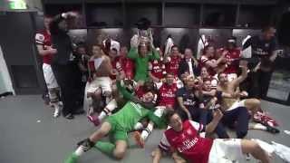 Arsenal: FA Cup final dressing room celebrations