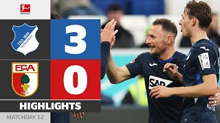 Job Done After First Half! | HOFFENHEIM — FC AUGSBURG | Highlights | Matchday 12 – Bundesliga
