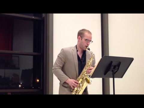 Nick Zoulek, saxophone. JS Bach's Partita in A minor, BWV 1013. II. Corrente