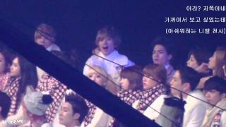 131229 sbs 가요대전 TEENTOP-선배님보고 좋아하는 천사들 (니엘,천지,창조)