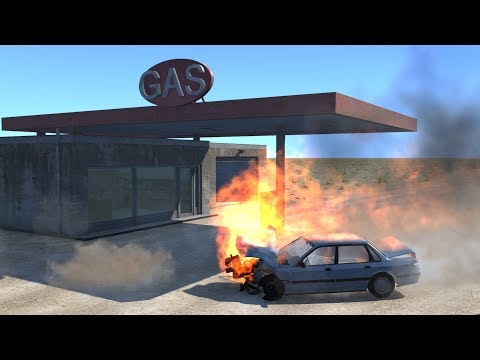 Gas Station Accidents | BeamNG.drive