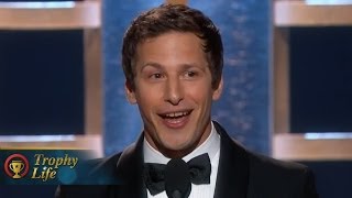 Andy Samberg Hilarious Acceptance Speech Golden Globes 2014