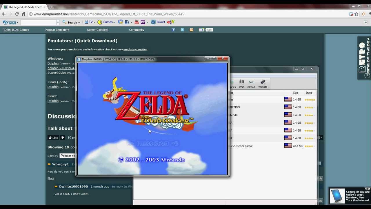 windwaker emulator rom file dolphin mac