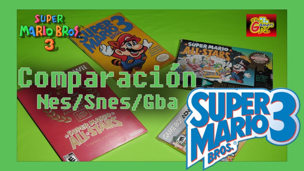 Comparacion Super Mario Bros 3 (Nes / Snes / Gba / Wii ) - YouTube