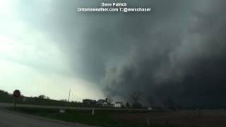 Gustfront and Landspout Tornado - SE of Listowel Ontario