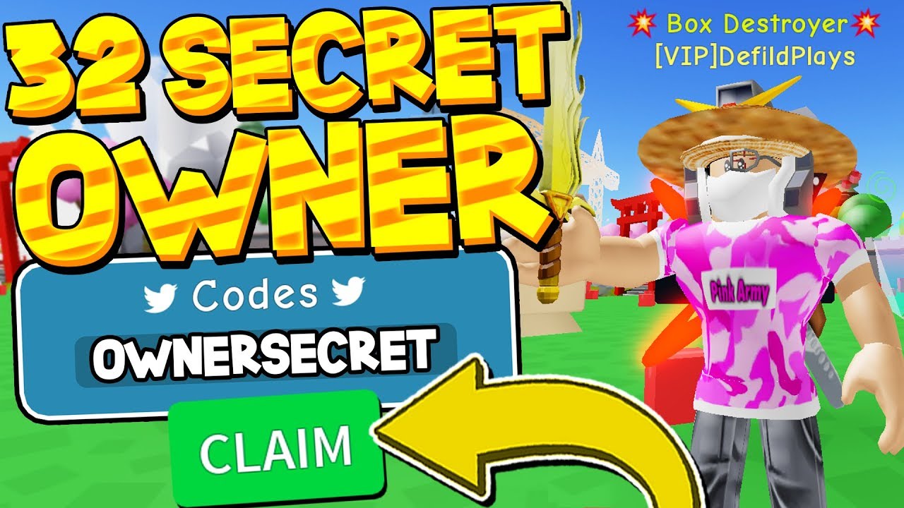 All 32 Secret Owner Codes In Unboxing Simulator Roblox