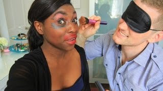 BLINDFOLDED MAKEUP TAG!!