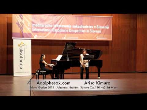 Arisa Kimura - Nova Gorica 2013 - Johannes Brahms: Sonata Op 120 no2 1st Mov