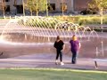 Kelli and I running through the fountains