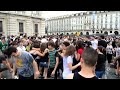 Mega lavata di fine anno alle fontane di Piazza Castello Torino