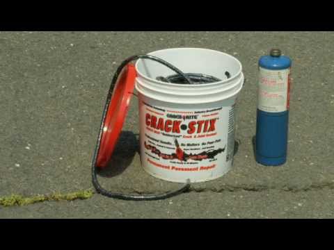 Crack Stix for blacktop: The PERMANENT Solution - YouTube