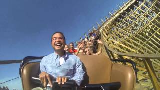 Testing the new sound tunnel Gold Striker Roller Coaster at Great America