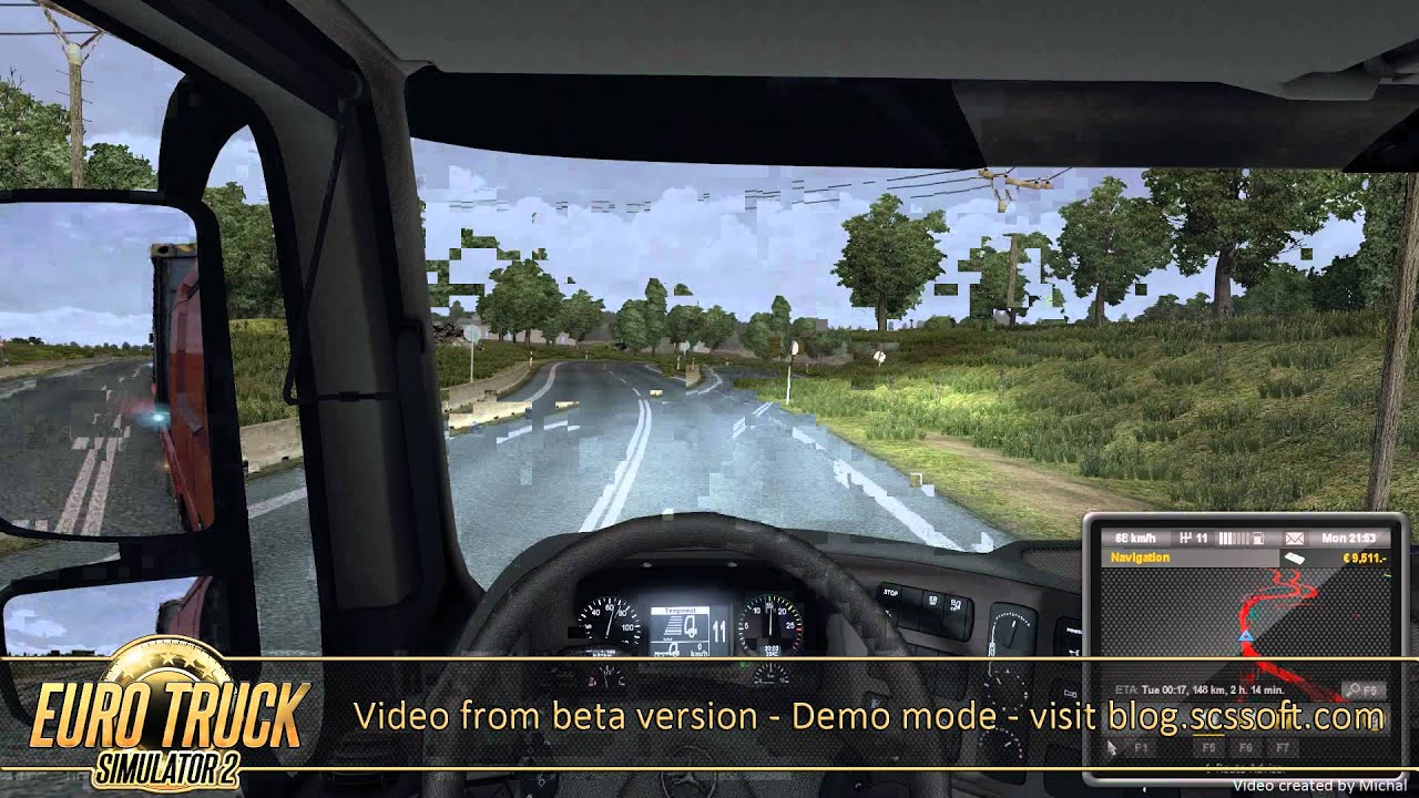 Euro Truck Simulator 2 demo mode beta version build 0905 YouTube