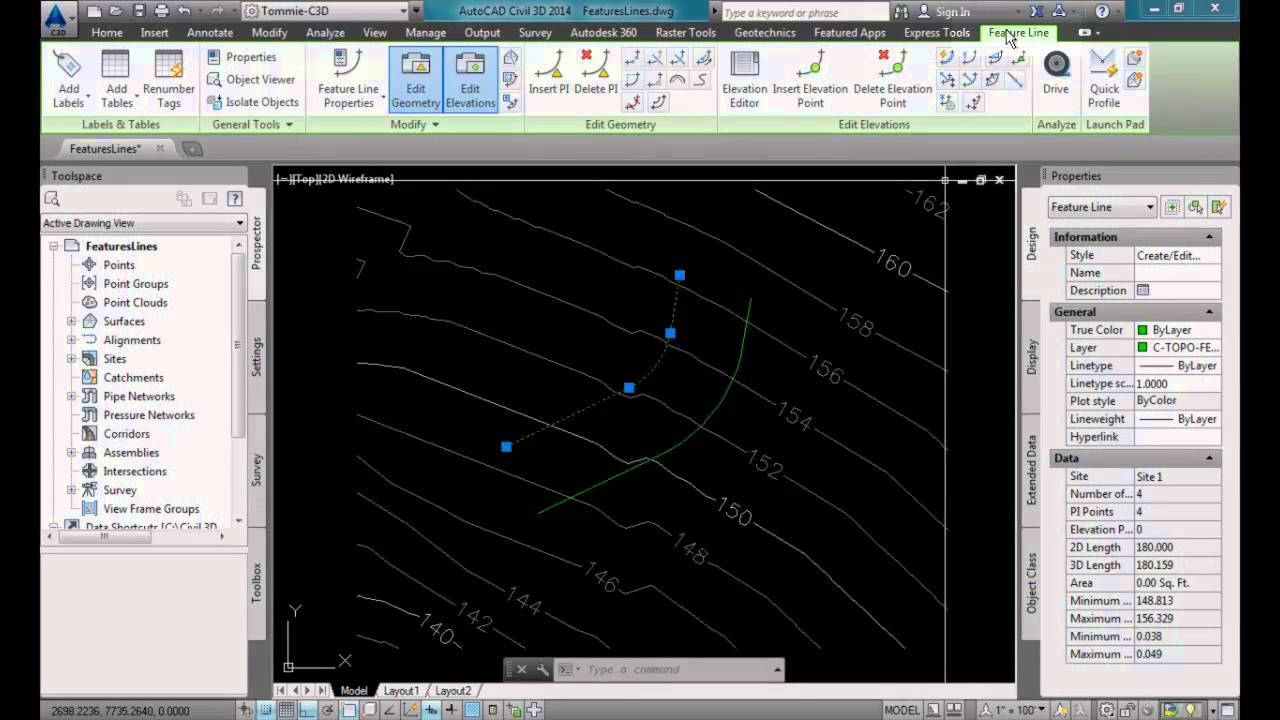 Feature Line To Polyline - YouTube