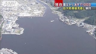 巨大防潮堤計画見直し検討　あす震災から1000日(13/12/03)