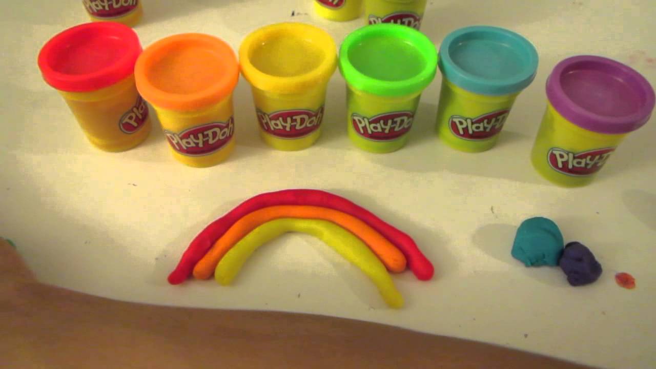 Beautiful Rainbow Play Doh Easy! - YouTube