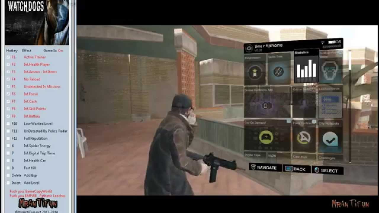 Watch Dogs GAME TRAINER v106329 27 TRAINER - Download