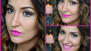 Makeup Natural com Boca Vibrante