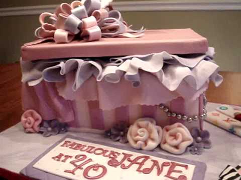 Shoebox Fondant Birthday Cake - YouTube