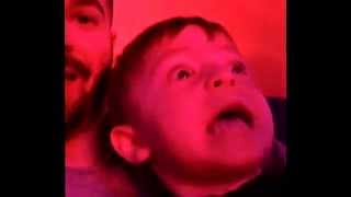 Funny 2 year old experiencing his first WWE Smackdown opening pyro and fireworks show.